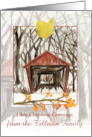 Ohio Christmas Greetings Covered Bridge Custom Name card