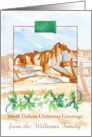 South Dakota Christmas Greetings Badlands Custom Name card