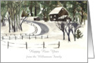 Happy New Year Farm Winter Custom Name card