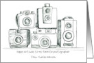 Happy Birthday Photographer Cameras Custom Name card