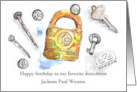 Happy Birthday Metal Detecting Treasures Custom Name card
