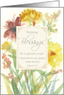Wedding Blessings Congratulations Scripture Fall Flowers card