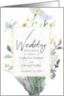 Winter Wedding Invitation Blue Flowers Personalize card
