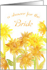 A Shower For The Bride Sunflowers Watercolor card