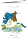 Sending Love from Alaska Parmigan Wildflower Custom card