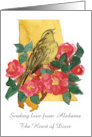 Sending Love from Alabama Camellia Flowers Custom card
