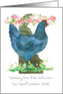 Sending Love from Delaware Chicken Hen Custom card