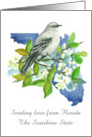 Sending Love Florida Mockingbird Orange Blossom Custom card