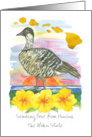 Sending Love Hawaii Goose Nene Hibiscus Custom card