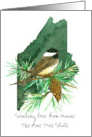 Sending Love from Maine Chickadee Pinecone Custom card