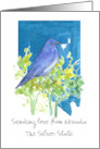 Sending Love from Nevada Bluebird Sagebrush Custom card