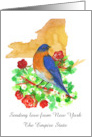 Sending Love from New York Bluebird Roses Custom card
