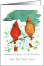 Sending Love from North Carolina Cardinal Dogwood Custom card