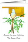 Sending Love Oklahoma Flycatcher Bird Mistletoe Custom card
