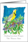 Sending Love Oregon Meadowlark Grape Custom card
