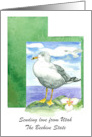 Sending Love Utah Seagull Sego Lily Flower Custom card