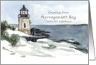 Castle Hill Lighthouse Narragansett Bay Rhode Island card