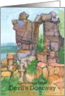 Greetings From Devil’s Doorway Wisconsin Lake Mountains card