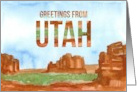 Greetings From Utah Southwest Desert Red Rock Mountains card