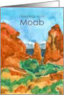 Greetings From Moab Southwest Desert Red Rocks card