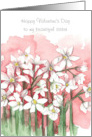 Happy Valentine’s Day Sister Narcissus Flowers Custom card