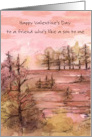 Happy Valentine’s Day Like A Son To Me Trees Custom card