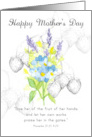 Mother’s Day Scripture Proverbs Bible Strawberry Flower card