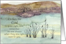 God Is With You Encouragement Desert Mountain Lake card