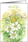 Thank You to a Special Couple White Flower Bouquet card