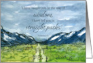 Happy Birthday Scripture Proverbs Wisdom Mountains card