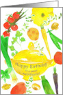 Happy Birthday Nutritionist Vegetable Soup Food card