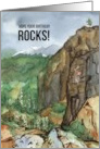 Rock Climbing Birthday Mountain Cliff Forest card