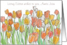 Happy Easter Auntie Joan Tulip Flowers Custom card