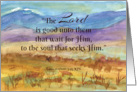 Lenten Season Lamentations Scripture Mountains card