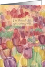 Blessed You Are My Wife Easter Tulip Flowers card