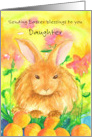 Easter Blessings Daughter at College Rabbit Personalized card