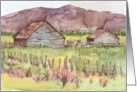 Happy Birthday Rustic Barn Farm Ranch Landscape card