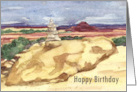 Happy Birthday Rocks Mountain Desert Landscape card