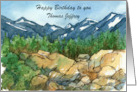 Happy Birthday Sierra Nevada Mountains Custom card