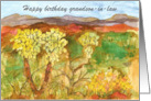 Happy Birthday Grandson in Law Desert Cactus Custom card