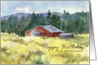 Happy Birthday Favorite Farmer Barn Landscape card