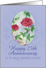 Happy 25th Anniversary Special Couple Red Roses card