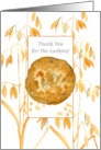Thank You Cookies Oatmeal Oat Plant Watercolor card