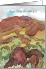 Happy Anniversary Love Doing Life With You Desert Landscape card