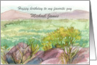 Happy Birthday Favorite Guy Desert Custom Name card