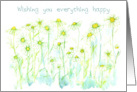 Happy Birthday Chamomile Daisy Flowers card