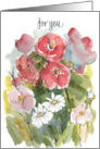 Happy Birthday Flower Bouquet Daisies Primrose card