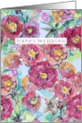 Summer Wedding Congratulations Watercolor Roses card