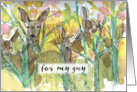 Happy Birthday My Guy Boyfriend Deer Field Trees card