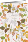 Thankful For You Happy Thanksgiving Autumn Leaves card
